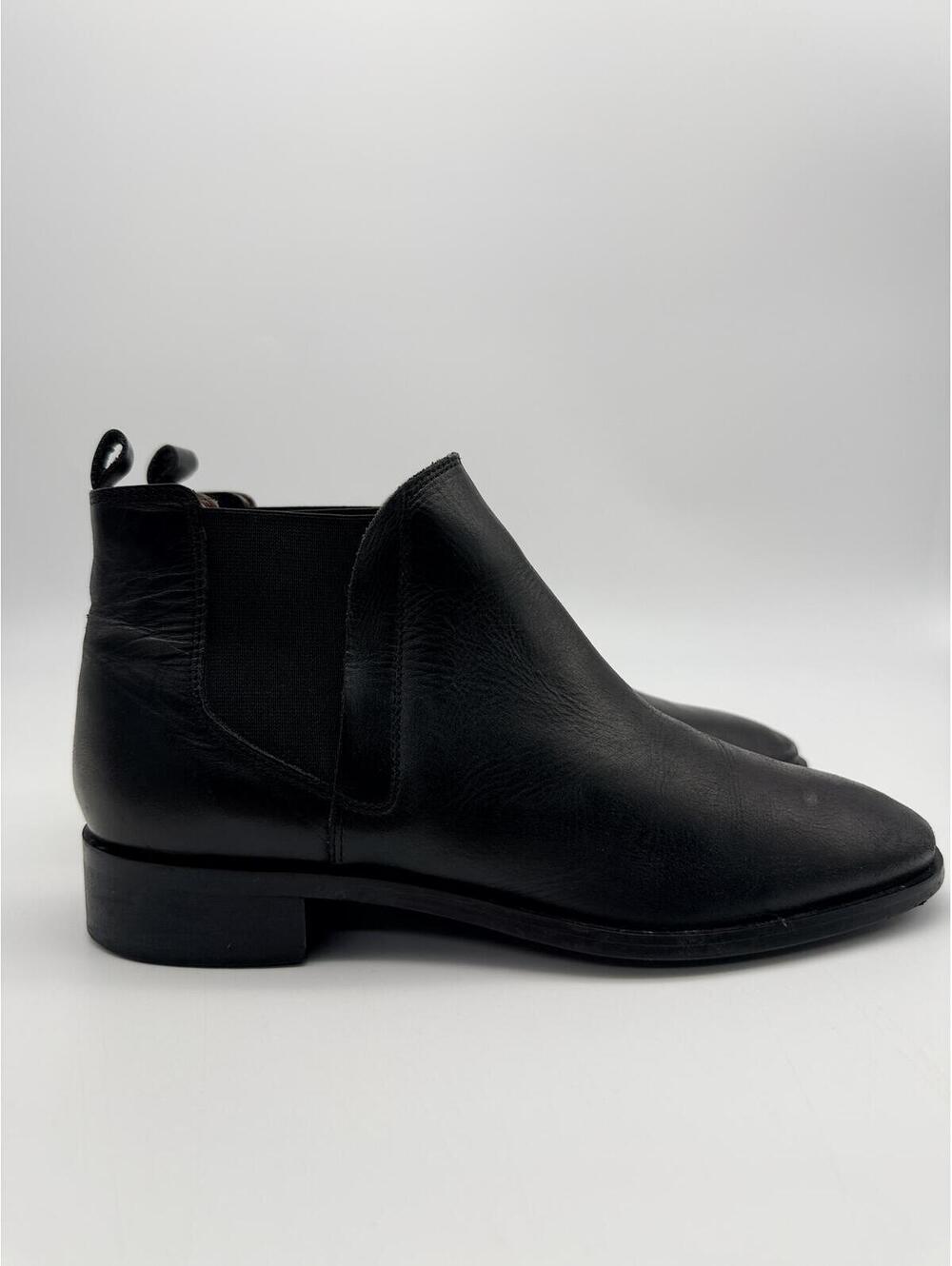 Topshop Womens Ankle Boots Black Size 7 Leather